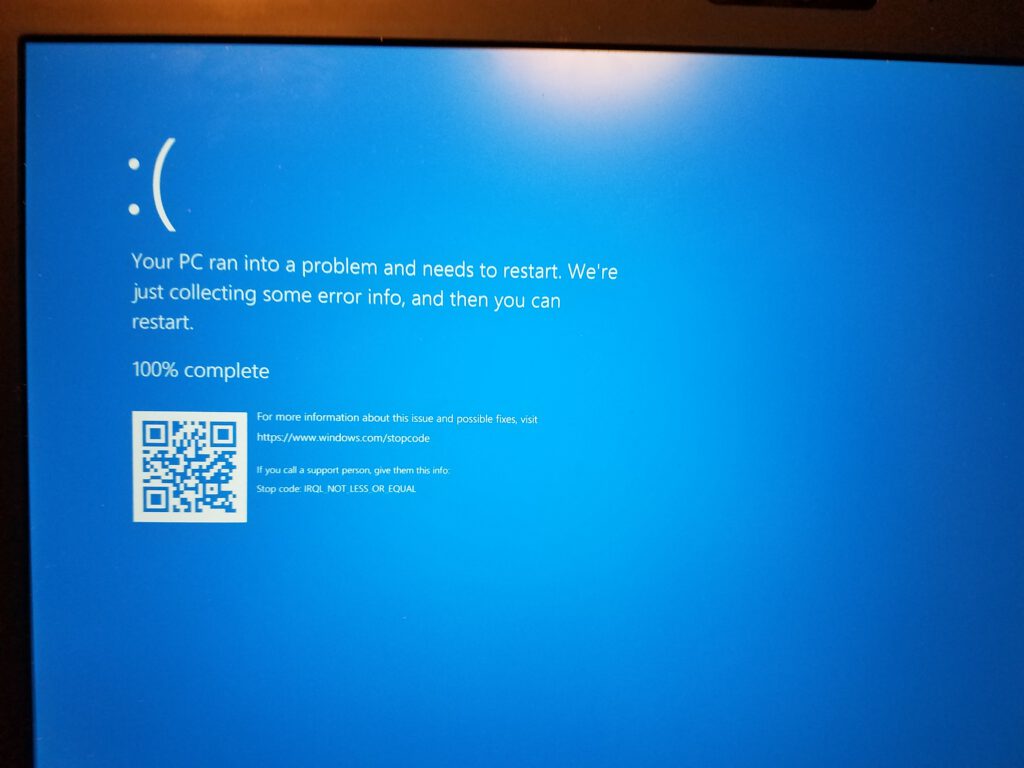 Een gevreesde BSOD