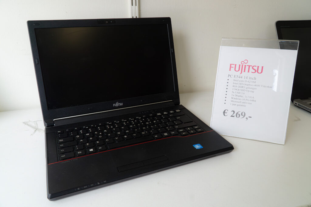 De laptop in kwestie