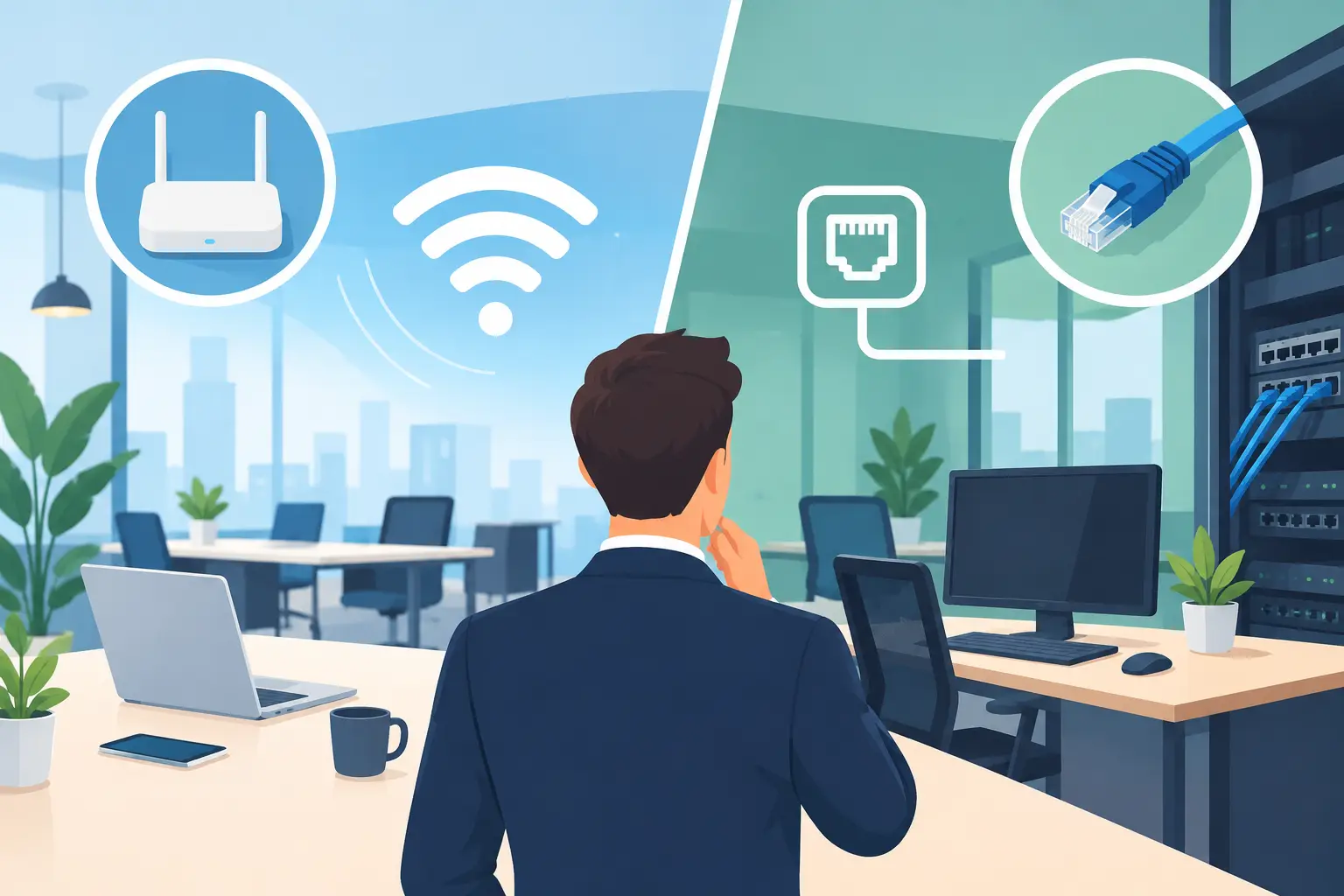 Zakelijke wifi of bekabeld: wat past bij uw bedrijf?